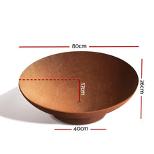 Load image into Gallery viewer, Grillz Outdoor Fire Pit Garden Charcoal Fireplace Patio Heater Vintage Pits 80CM
