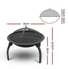 Load image into Gallery viewer, Fire Pit BBQ Charcoal Grill Smoker Portable Outdoor Camping Garden Pits 30&quot;
