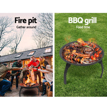 Load image into Gallery viewer, Fire Pit BBQ Charcoal Grill Smoker Portable Outdoor Camping Garden Pits 30&quot;
