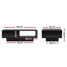Load image into Gallery viewer, Artiss Coffee Table LED Lights High Gloss Storage Drawer Modern Furniture Black
