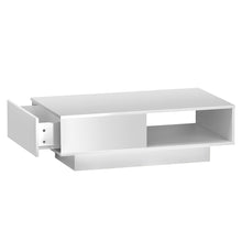 Load image into Gallery viewer, Artiss Coffee Table LED Lights High Gloss Storage Drawer Modern Furniture White
