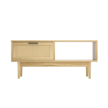 Load image into Gallery viewer, Artiss Rattan Coffee Table with Storage Drawers Shelf Modern Wooden Tables

