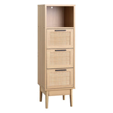 Load image into Gallery viewer, Artiss 3 Chest of Drawers Rattan Furniture Cabinet Storage Side End Table Shelf
