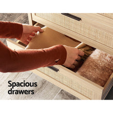 Load image into Gallery viewer, Artiss 4 Chest of Drawers Rattan Tallboy Cabinet Bedroom Clothes Storage Wood
