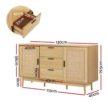Load image into Gallery viewer, Artiss Buffet Sideboard Rattan Furniture Cabinet Storage Hallway Table Kitchen
