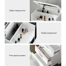 Load image into Gallery viewer, Artiss Dressing Table Bedside Tables 2-in-1 Set Hidden Makeup Mirror Storage Drawers

