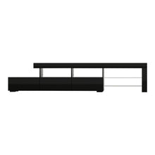 Load image into Gallery viewer, Artiss TV Cabinet Entertainment Unit Stand RGB LED Gloss Furniture 215cm Black
