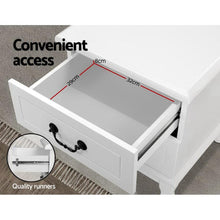 Load image into Gallery viewer, French Bedside Table 2 Drawers-Furniture-The White Mall
