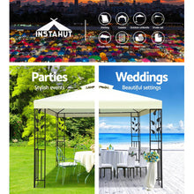 Load image into Gallery viewer, Instahut Gazebo 3x3m Party Marquee Outdoor Wedding Event Tent Iron Art Canopy White
