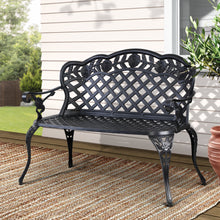 Load image into Gallery viewer, Gardeon Garden Bench Patio Porch Park Lounge Cast Aluminium Outdoor Furniture
