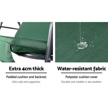 Load image into Gallery viewer, Gardeon Swing Chair Hammock Outdoor Furniture Garden Canopy Bench Seat Green
