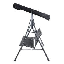 Load image into Gallery viewer, Swing Chair Outdoor Furniture Hanging Chairs Hammock 3 Seater Canopy Garden Bench Seat Patio Gardeon Lounger Cushion Backyard Park Black
