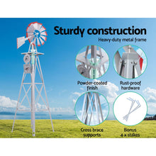 Load image into Gallery viewer, Garden Windmill 4FT 146cm Metal Ornaments Outdoor Decor Ornamental Wind Will
