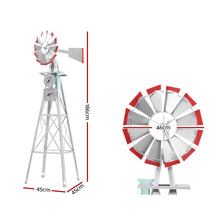 Load image into Gallery viewer, Garden Windmill 6FT 186cm Metal Ornaments Outdoor Decor Ornamental Wind Will
