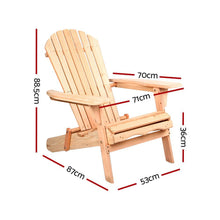 Load image into Gallery viewer, Gardeon Set of 2 Adirondack Wood Chairs-Furniture-The White Mall
