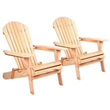 Load image into Gallery viewer, Gardeon Set of 2 Patio Furniture Outdoor Chairs Beach Chair Wooden Adirondack Garden Lounge

