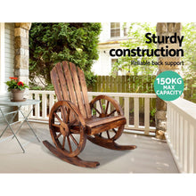 Load image into Gallery viewer, Gardeon Wagon Wheels Rocking Chair - Brown-Furniture-The White Mall
