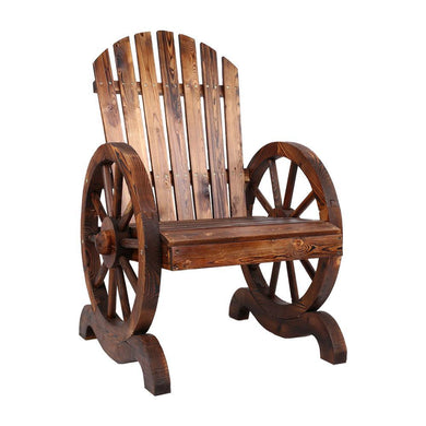 Gardeon Wagon Wheels Rocking Chair - Brown