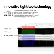 Load image into Gallery viewer, Giselle Bedding Mykonos Euro Top Pocket Spring Mattress 30cm Thick – Queen-Furniture-The White Mall
