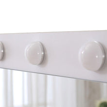 Load image into Gallery viewer, Glamorous Dressing Table Stool Set with Light Bulbs, LED Makeup Mirror &amp; Jewellery Organizer Cabinet-Dressing Table-The White Mall
