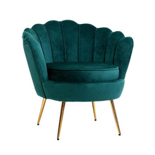Load image into Gallery viewer, Artiss Armchair Lounge Chair Accent Armchairs Retro Lounge Accent Chair Single Sofa Velvet Shell Back Seat Green
