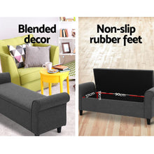 Load image into Gallery viewer, Grey Winged Storage Ottoman-The White Mall
