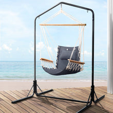 Load image into Gallery viewer, Gardeon Outdoor Hammock Chair with Stand Swing Hanging Hammock Garden Grey
