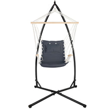 Load image into Gallery viewer, Gardeon Outdoor Hammock Chair with Steel Stand Hanging Hammock Beach Grey
