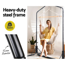 Load image into Gallery viewer, Outdoor Hanging Hammock Chair with Stand and Pillow Cream
