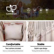 Load image into Gallery viewer, Gardeon Outdoor Hammock Chair with Steel Stand Hanging Hammock with Pillow Cream
