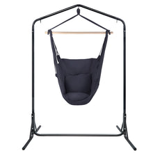 Load image into Gallery viewer, Outdoor Hammock Chair with Stand and Pillow Grey
