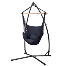 Load image into Gallery viewer, Gardeon Outdoor Hammock Chair with Steel Stand Hanging Hammock with Pillow Grey
