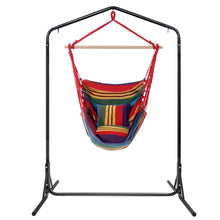 Load image into Gallery viewer, Outdoor Hammock Chair with Stand Swing &amp; Pillow - Rainbow Colour
