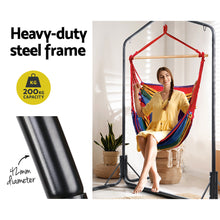 Load image into Gallery viewer, Outdoor Hammock Chair with Stand Swing &amp; Pillow - Rainbow Colour
