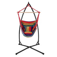 Load image into Gallery viewer, Gardeon Outdoor Hammock Chair with Steel Stand Hanging Hammock Pillow Rainbow
