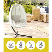Load image into Gallery viewer, Gardeon Outdoor Furniture Egg Hammock Porch Hanging Pod Swing Chair with Stand
