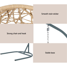 Load image into Gallery viewer, Stylish Swing Egg Chair Hammock by Gardeon with Stand Outdoor Cream
