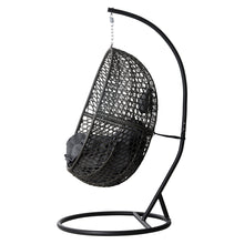 Load image into Gallery viewer, Stylish Black Gardeon Swing Egg Chair Hammock With Stand Outdoor
