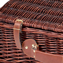 Load image into Gallery viewer, Luxury 4 Person Picnic Basket Set Includes Insulated Bag, Outdoor Blanket, Whicker Basket, Cutlery, Wine Glasses, Napkins &amp; More-The White Mall-The White Mall
