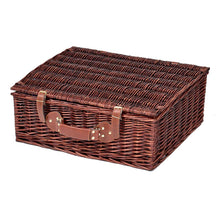 Load image into Gallery viewer, Luxury 4 Person Picnic Basket Set Includes Insulated Bag, Outdoor Blanket, Whicker Basket, Cutlery, Wine Glasses, Napkins &amp; More-The White Mall-The White Mall
