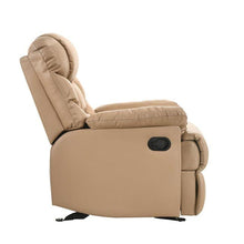 Load image into Gallery viewer, Luxury Cream Leather Rocking Recliner Armchair-Furniture-The White Mall
