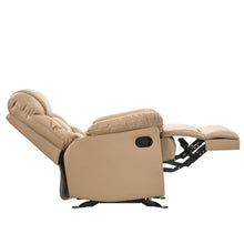 Load image into Gallery viewer, Luxury Cream Leather Rocking Recliner Armchair-Furniture-The White Mall
