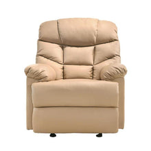 Load image into Gallery viewer, Leather Rocking Recliner Chair Armchair Swing Gliding Beige
