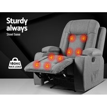Load image into Gallery viewer, Luxury Electric Massage Recliner Chair - Grey-Health &amp; Beauty-The White Mall
