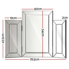 Load image into Gallery viewer, Artiss Mirrored Furniture Makeup Mirror Dressing Table Vanity Mirrors Foldable
