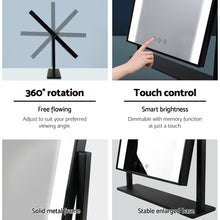 Load image into Gallery viewer, Embellir LED Makeup Mirror Hollywood Standing Mirror Tabletop Vanity Black
