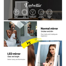 Load image into Gallery viewer, Embellir LED Makeup Mirror Hollywood Standing Mirror Tabletop Vanity White
