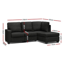 Load image into Gallery viewer, Modern 4 Seater Sofa with Chaise Long-Furniture-The White Mall

