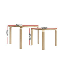 Load image into Gallery viewer, Nordic Wood Nesting Coffee Side End Table-Furniture-The White Mall
