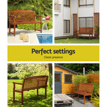 Load image into Gallery viewer, Gardeon Outdoor Garden Bench Seat Wooden Chair Patio Furniture Timber Lounge
